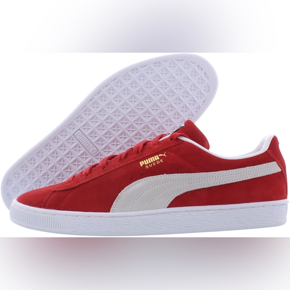 puma classics in suede and red